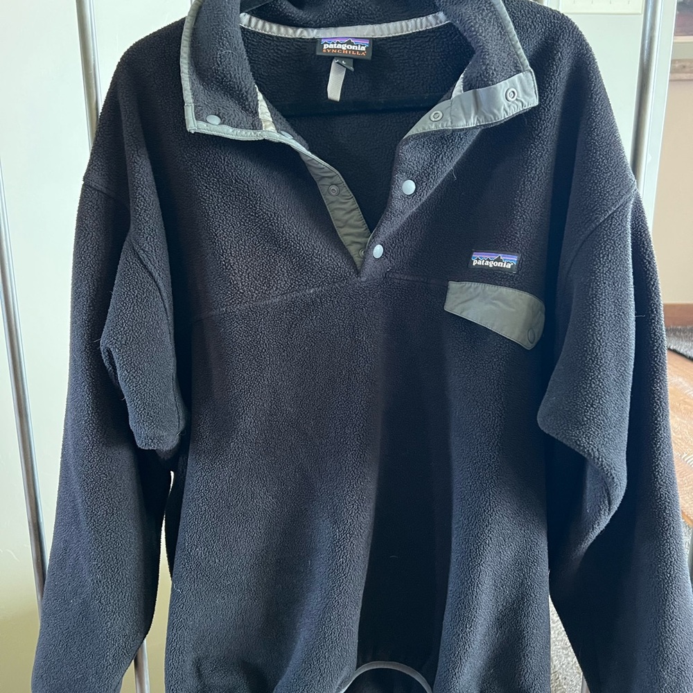 Patagonia Charcoal Fleece Snap Pullover